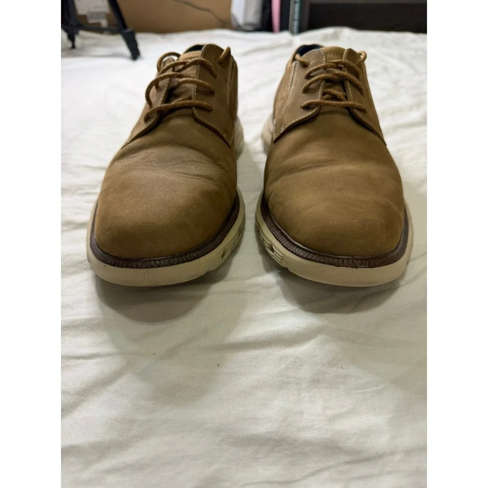 Johnston & Murphy Mens XC4 Prentiss Plain Toe Tan Nubuck Shoes 11M 59-35601